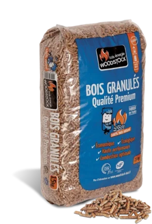 Granulés de Bois WOODSTOCK 1 Palette de 78 Sacs de 15 Kg